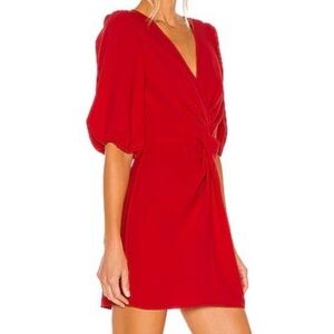Amanda Uprichard Bold Red Mini Dress